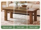 47.2-Inch Solid Wood Coffee Table with Rectangular Tabletop