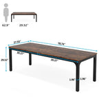 Rectangle Executive Desk, 78.7" Computer Desk 6FT Conference Table
