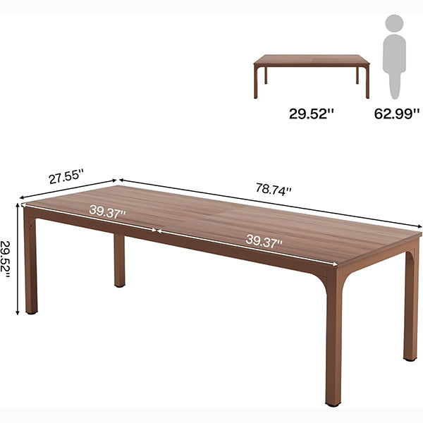 Rectangle Executive Desk, 78.7" Computer Desk 6FT Conference Table