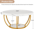 31.7-inch round coffee table