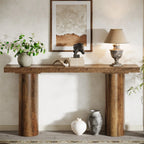 63" Console Table, Long Rustic Sofa Table Bar Table
