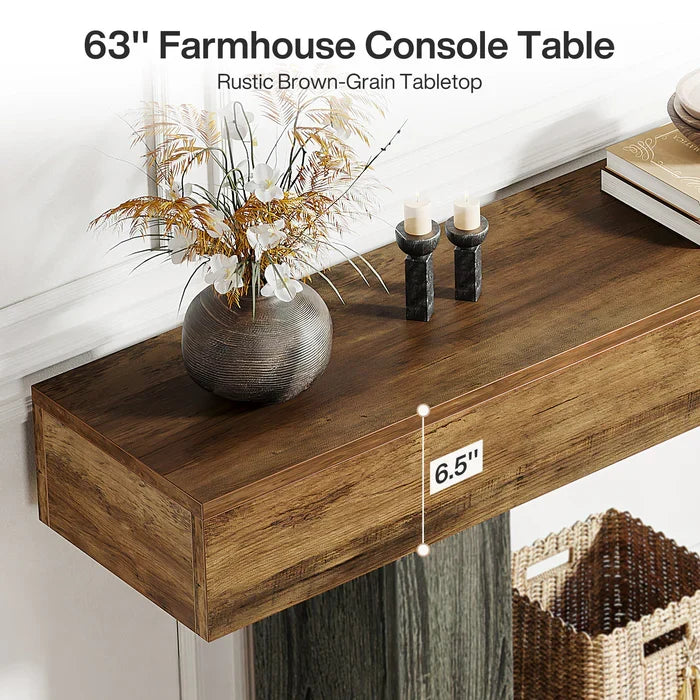 63-inch entryway console table