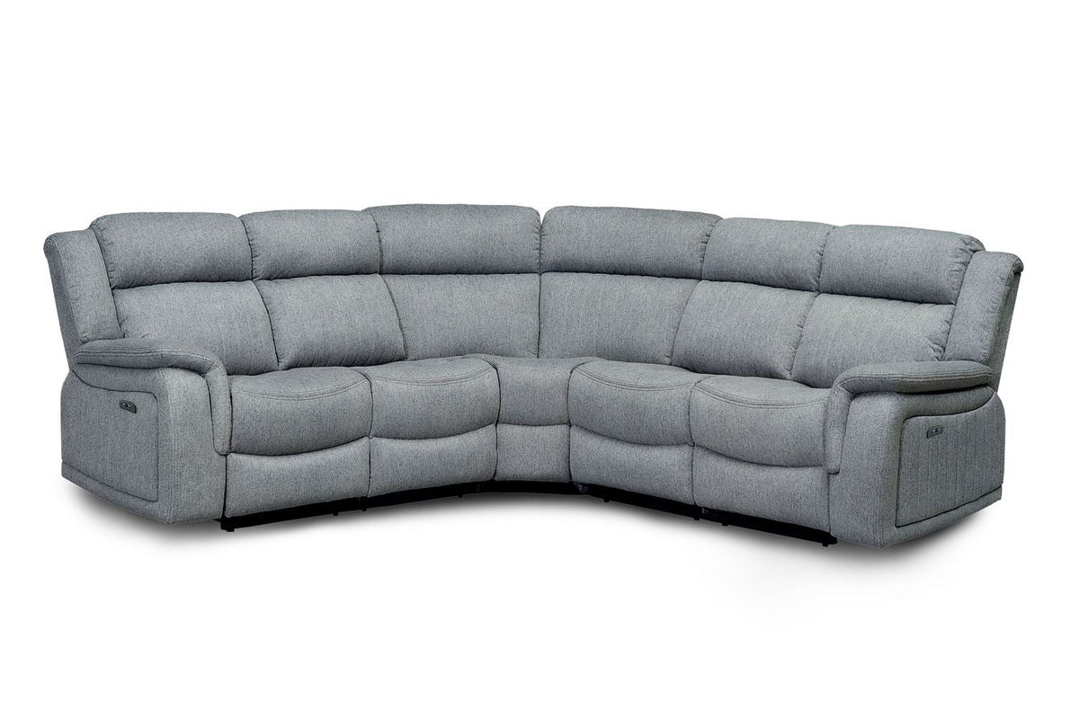 Linden Electric Recliner Sofa Large Corner Grey