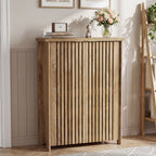 43.31 Inch 6-Tier Shoe Cabinet with Louvered Doors, Farmhouse Shoe Storage Cabinet for Entryway and Hallway