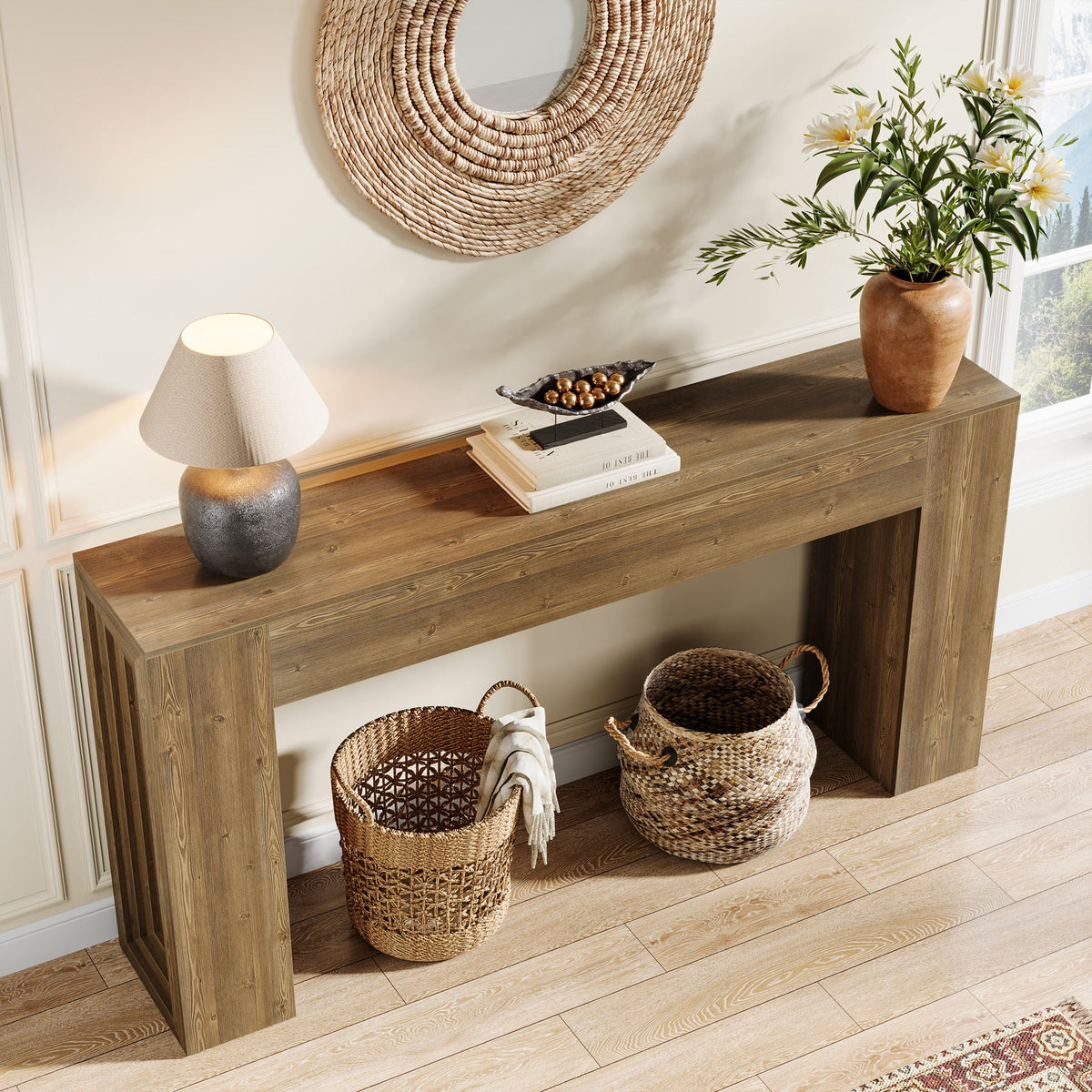 63-inch farmhouse console table