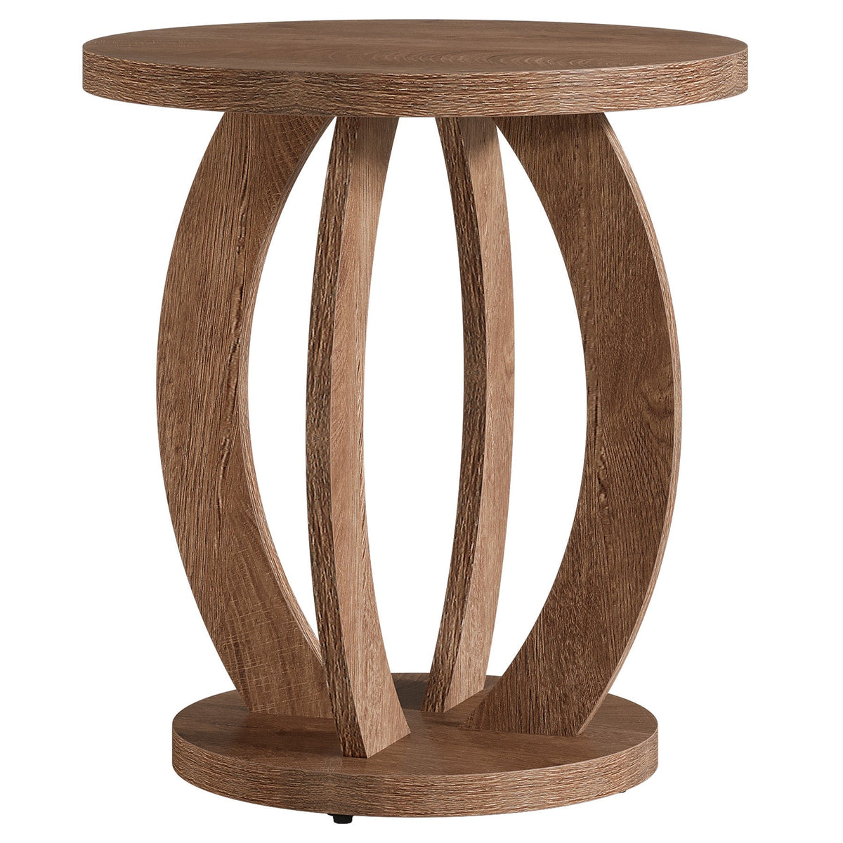 24-inch round farmhouse nightstand