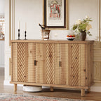 47.6-Inch Farmhouse Sideboard Cabinet with 3 Doors, Solid Wood Buffet Cabinet for Kitchen