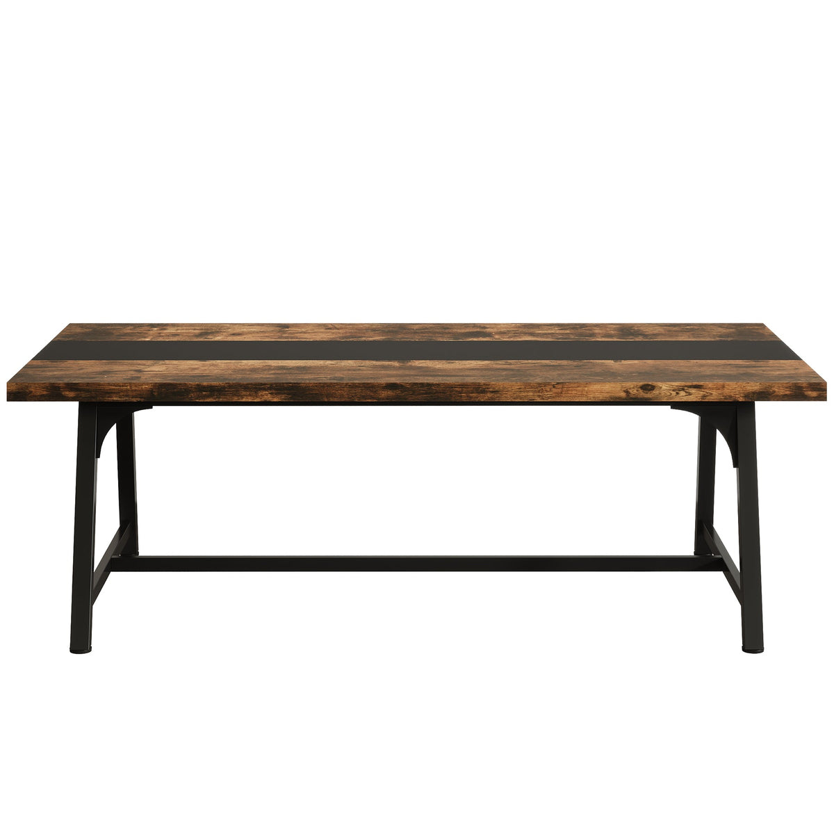 70.9-Inch Conference Table for 6 with Thick Top, Industrial Meeting Table for Office
