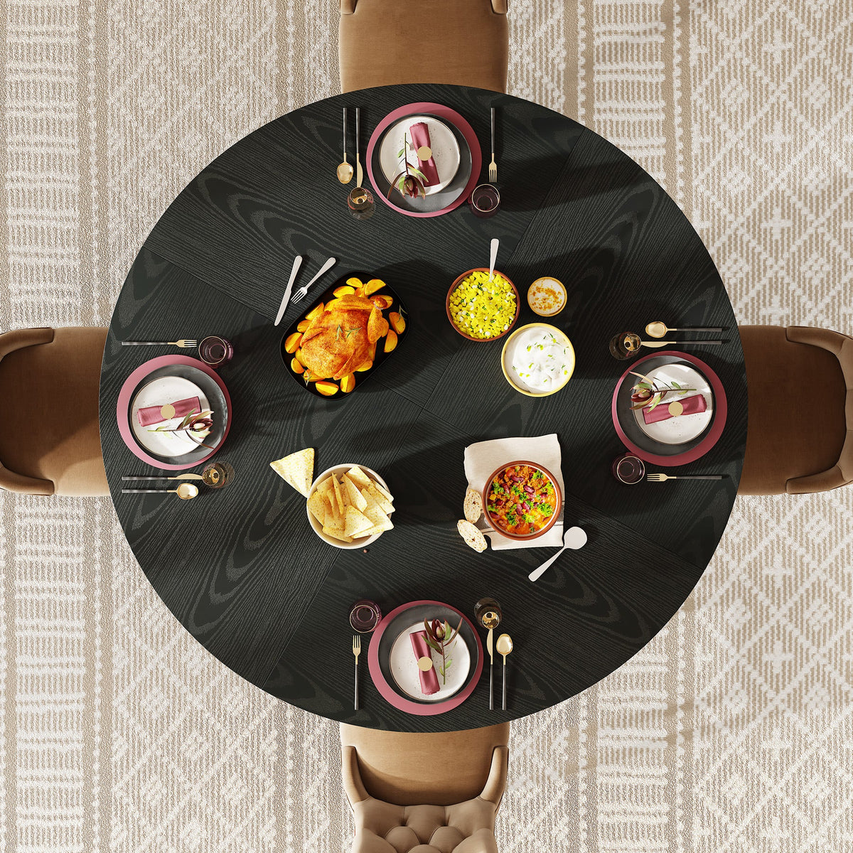 47.2-inch round dining table