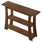 41.3 Inch Solid Wood Console Table with 3-Tier Storage, Farmhouse Hallway Table