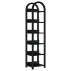 70.87-Inch 6-Tier Narrow Bookshelf with Arched Top, Tall Slim Bookcase