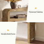 63 Inch Long Console Table with 2-Tier Storage, Narrow Sofa Table for Living Room