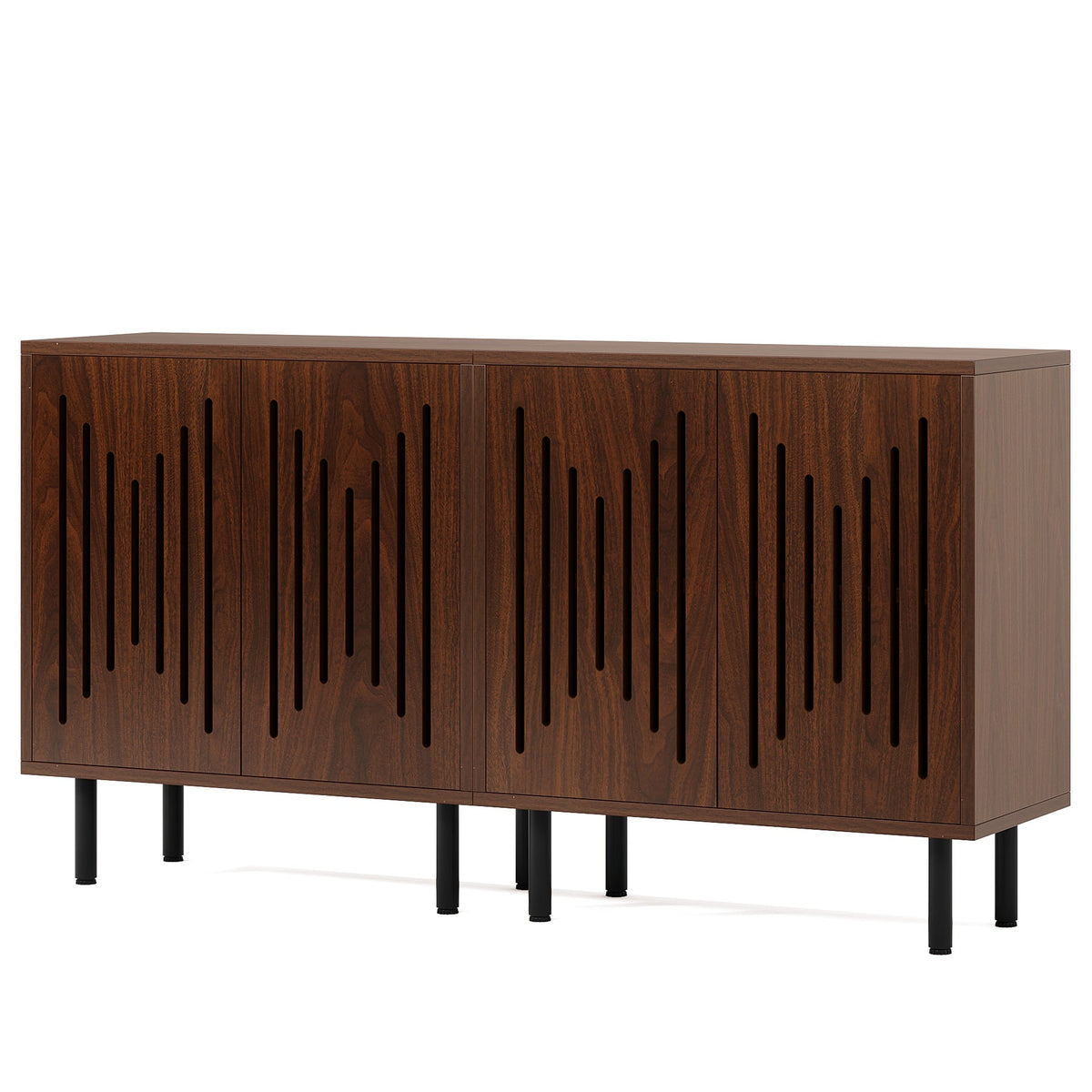59-Inch Vintage Sideboard Buffet Set of 2 with Adjustable Shelves, Farmhouse Storage Cabinet for Kitchen Living Room and Hallway