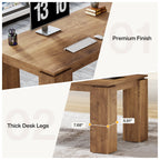 86.61-Inch Two-Person Computer Desk, Extra Long Wood Workstation Table for Home Office Study Room
