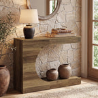 40-Inch Farmhouse Console Table with C-Shaped Design, Small Entryway Table for Foyer and Living Room