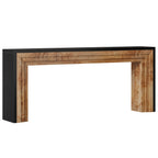 70.9-Inch Geometric Console Table with Two-Tone Panels, Extra Long Narrow Table for Hallway and Living Room