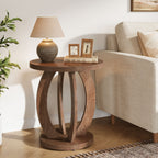 24-inch round farmhouse nightstand