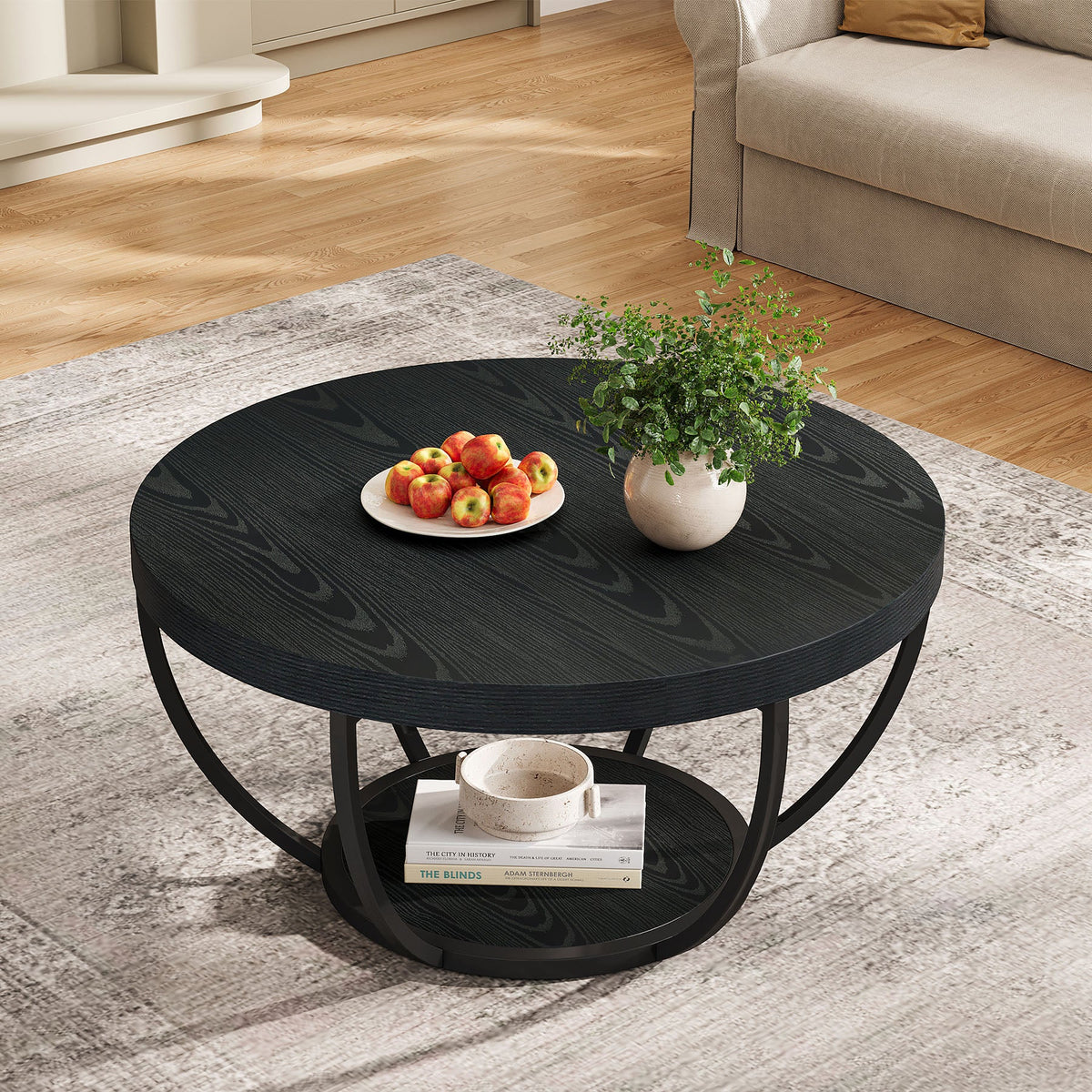 31.7-inch round coffee table