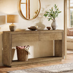 63-Inch Console Table with 2 Drawers, Farmhouse Entryway Table with Storage for Hallway