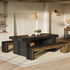 70.9 Inch Extra Long Dining Bench, Farmhouse Wooden Kitchen Bench with 440 lb Capacity for Dining Room