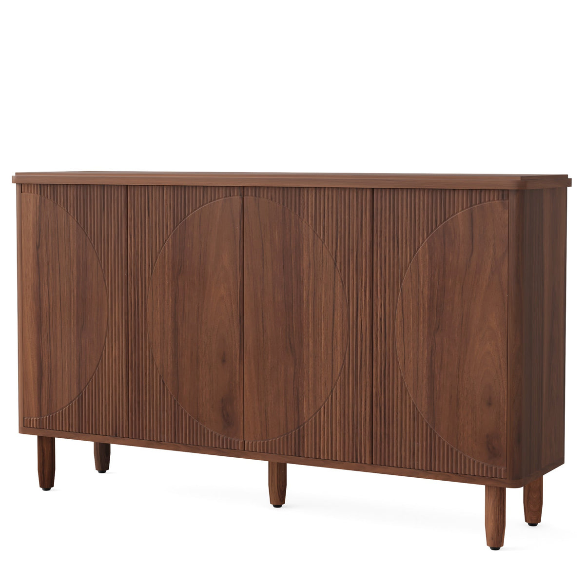 59.4-Inch Modern Buffet Cabinet with Doors and 4-Tier Inner Shelves, Sideboard Storage Cabinet for Living Room Kitchen and Dining Room