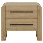27.55 Inch 2-Drawer Nightstand with Curved Edges, Modern Bedside Table for Bedroom