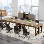 70.8" Conference Table, Rectangle Meeting Table with Large Tabletop