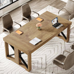 70.8" Conference Table, Rectangle Meeting Table with Large Tabletop