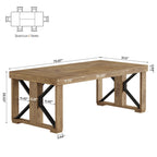 70.8" Conference Table, Rectangle Meeting Table with Large Tabletop