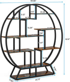 Round Plant Stand, 63" Flower Pot Plant Rack with 8 Shelves