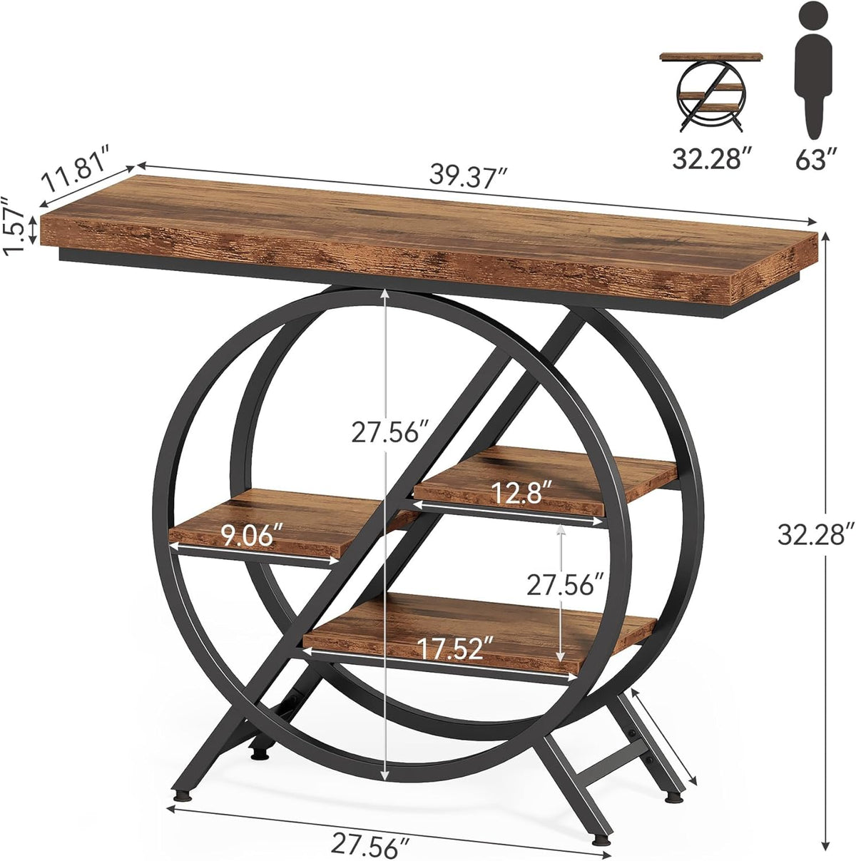 4-tier console table