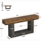 63-inch entryway console table