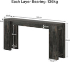 63-Inch Extra Long Console Table, Narrow Sofa Table Behind Couch with Farmhouse Style for Living Room and Hallway