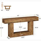63-inch entryway console table