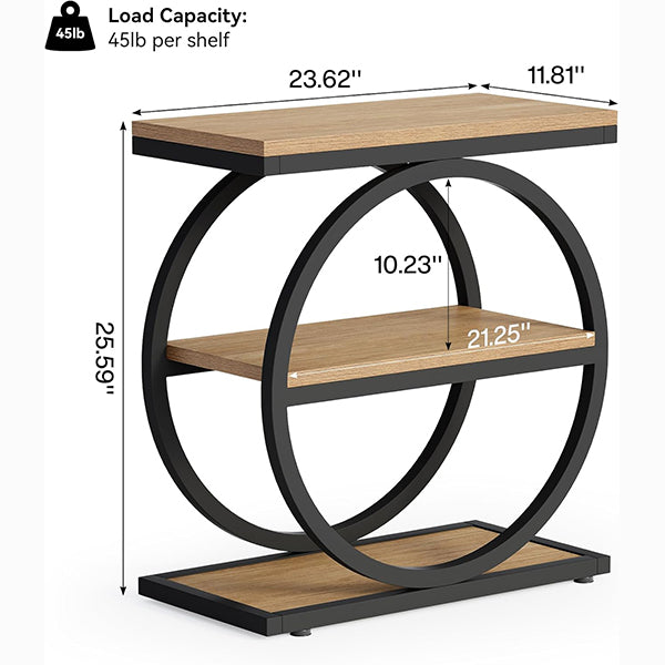 3-tier industrial end table
