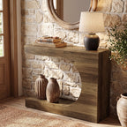 40-Inch Farmhouse Console Table with C-Shaped Design, Small Entryway Table for Foyer and Living Room