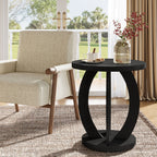 24-inch round farmhouse nightstand