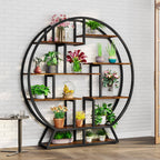 Plant Stand, 63" Round Flower Pot Plant Rack with 8 Shelves