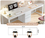 78.7-Inch 2 Person Computer Desk with 3 Drawers, Extra Long Double Desk for Home Office
