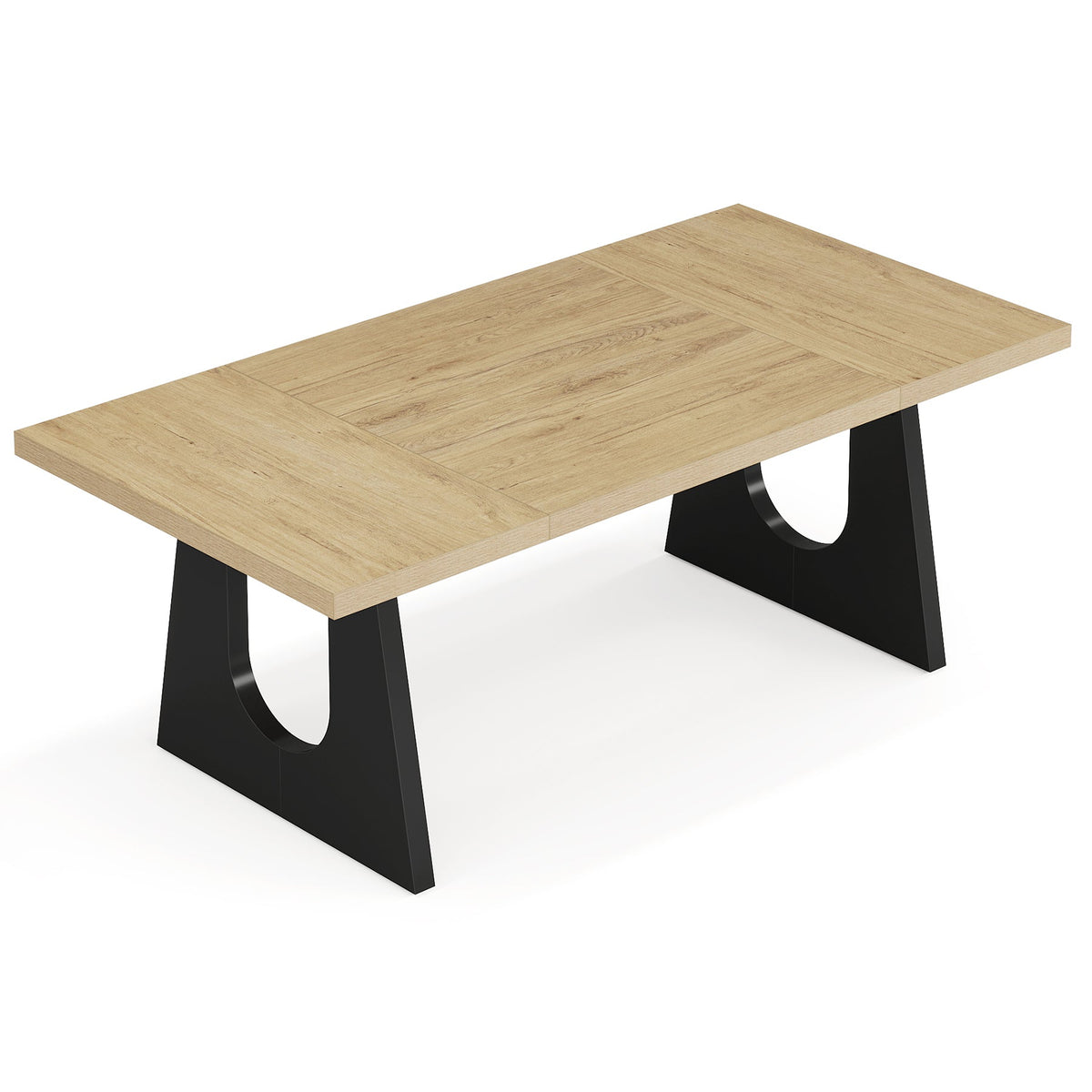 70.9-Inch Rectangular Dining Table with Thick MDF Top, Farmhouse Kitchen Table for Dining Room