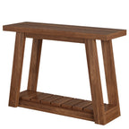 41.3-Inch 2-Tier Wood Console Table, Narrow Entryway Storage Sofa Table with Open Shelves for Living Room and Hallway