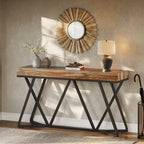 Farmhouse Console Table, 55" Sofa Table Wood Entryway Table