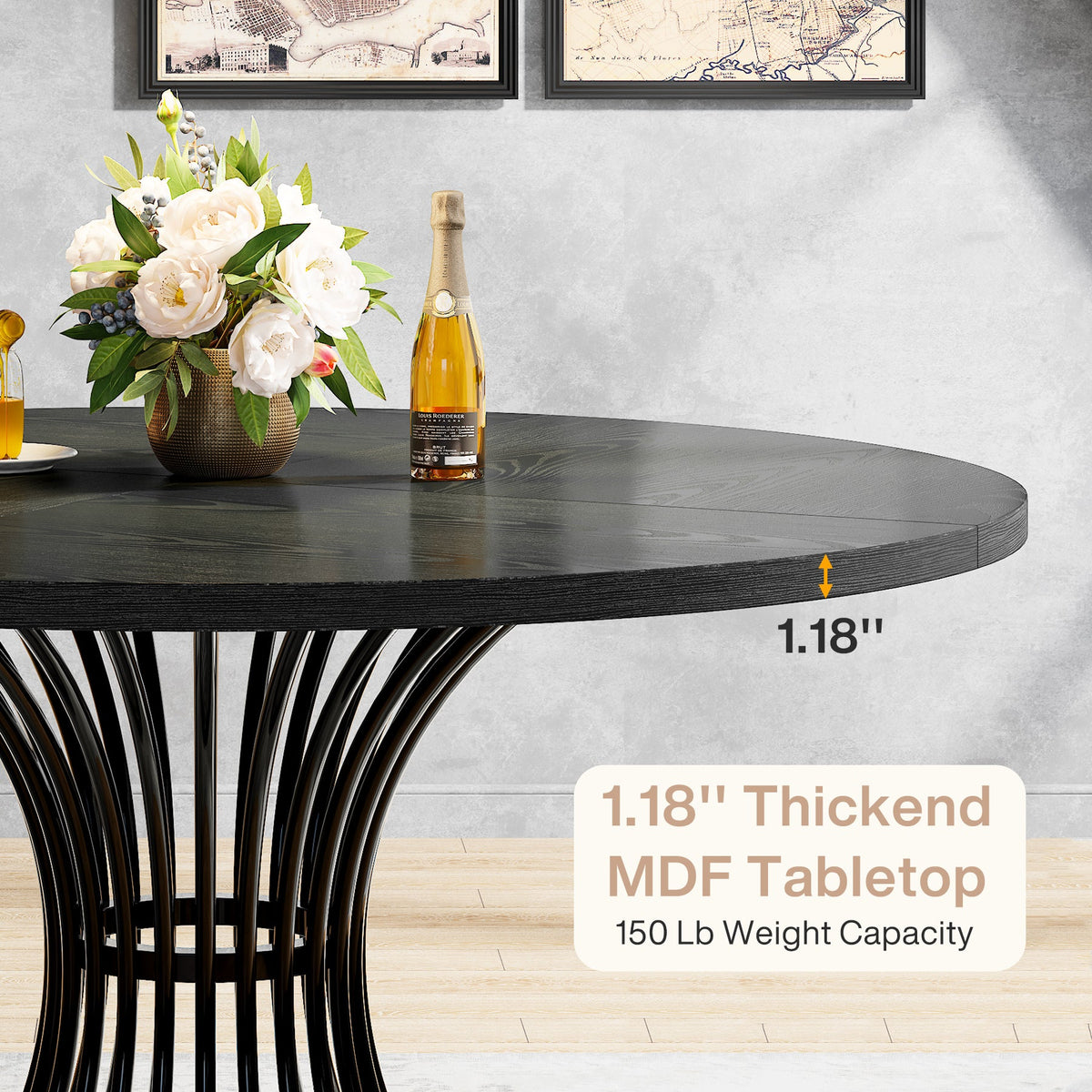 47.2-inch round dining table