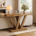 47" Solid Wood Console Table, Narrow Vintage Sofa Table for Entryway, Hallway & Living Room