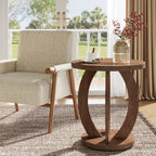 24-inch round farmhouse nightstand