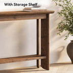 Farmhouse Console Table 41.34 Inch, Narrow Sofa Table with Storage for Living Room Hallway and Entry