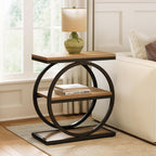3-tier industrial end table