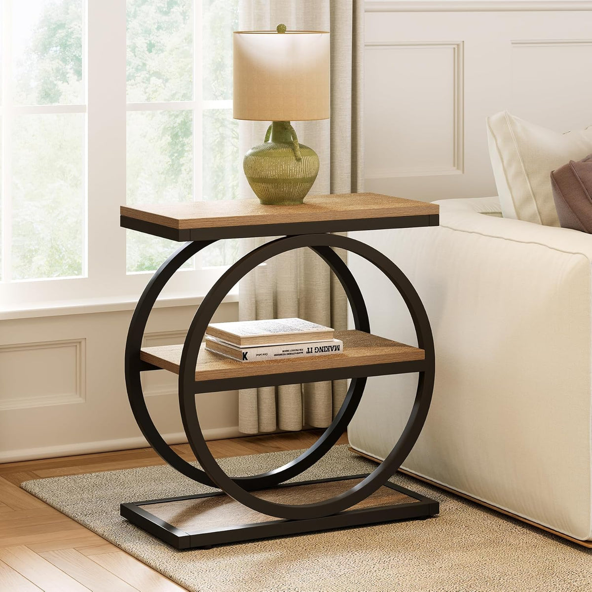 3-tier industrial end table