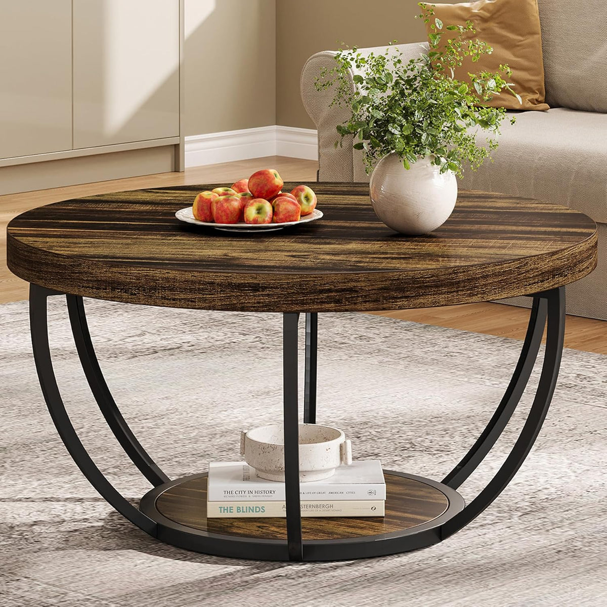 31.7-inch round coffee table