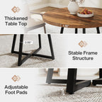 31.5-Inch Round Dining Table for 2, Compact Kitchen Table with Geometric Metal Base#Colour_Rustic Brown
